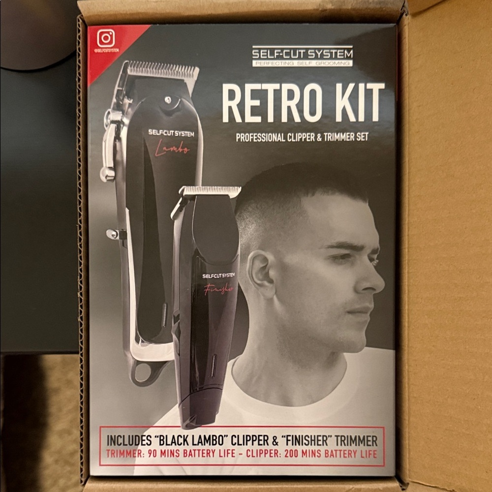 Retro Kit Professional Clipper & Trimmer Set - Black